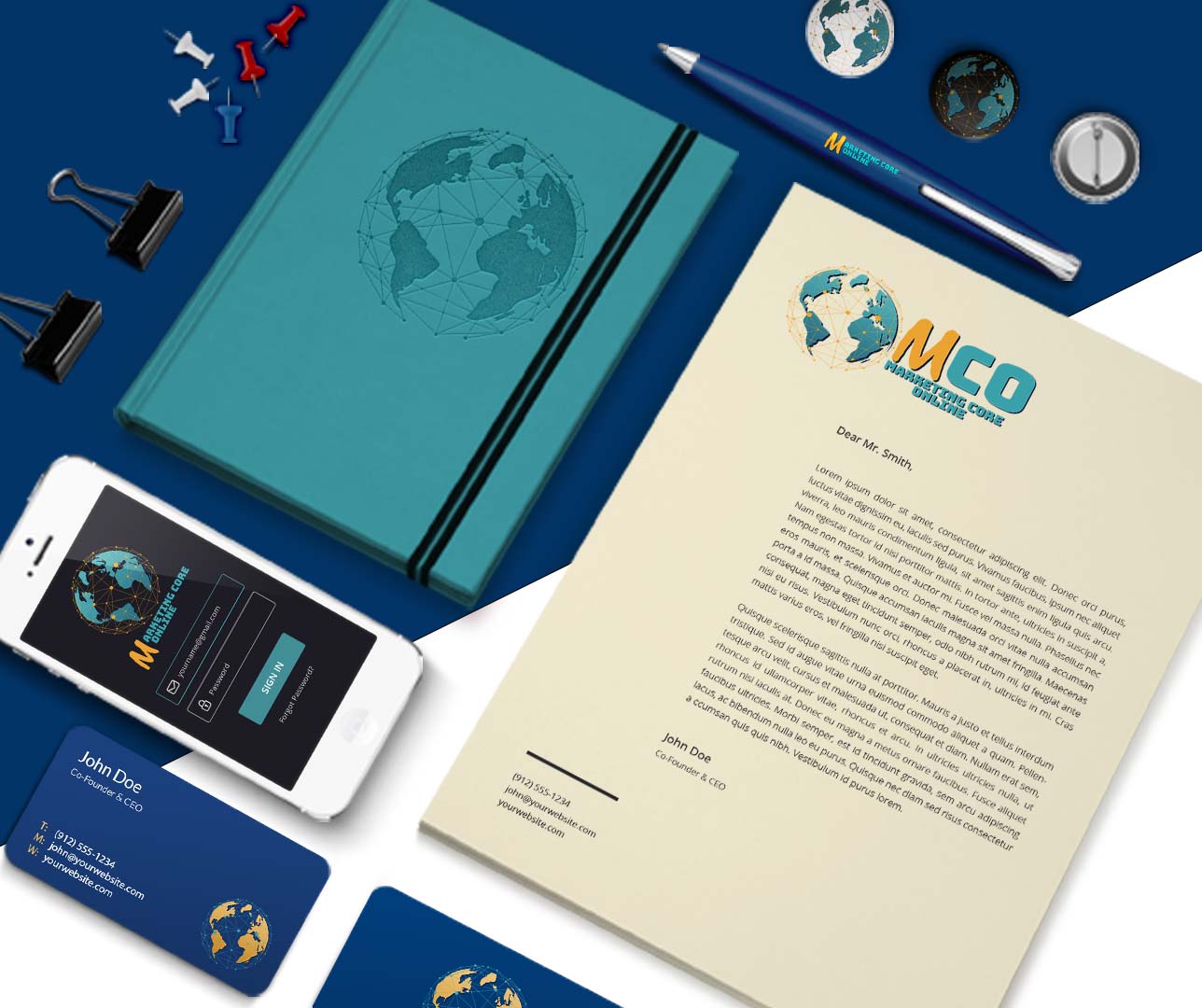 MCO Logo Stationary Mockups