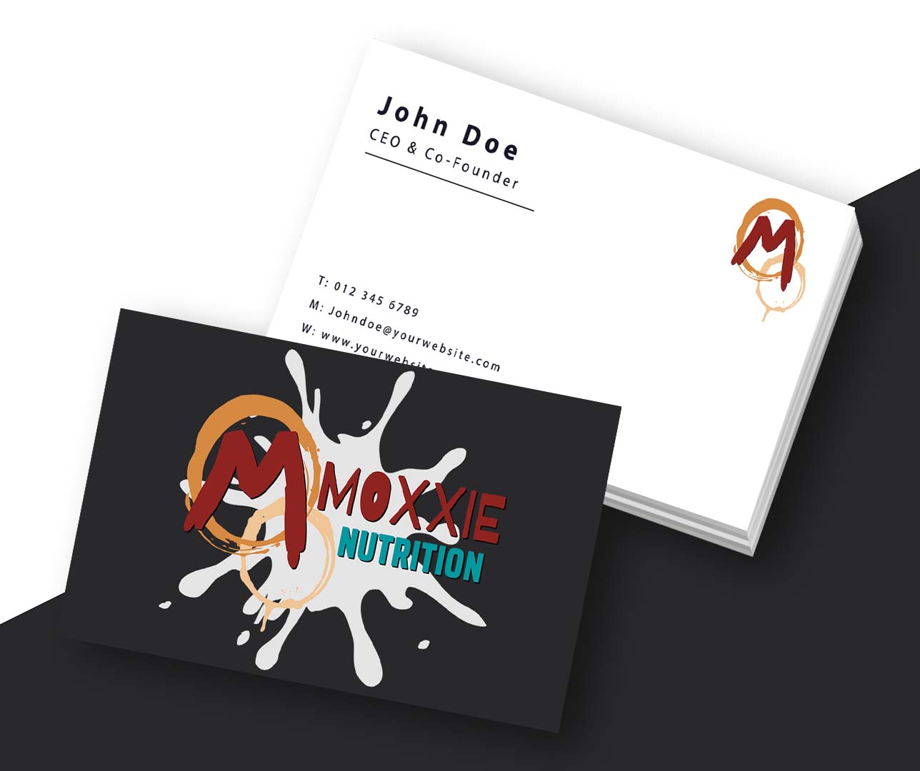 Moxxie Logo Business Card Mockup